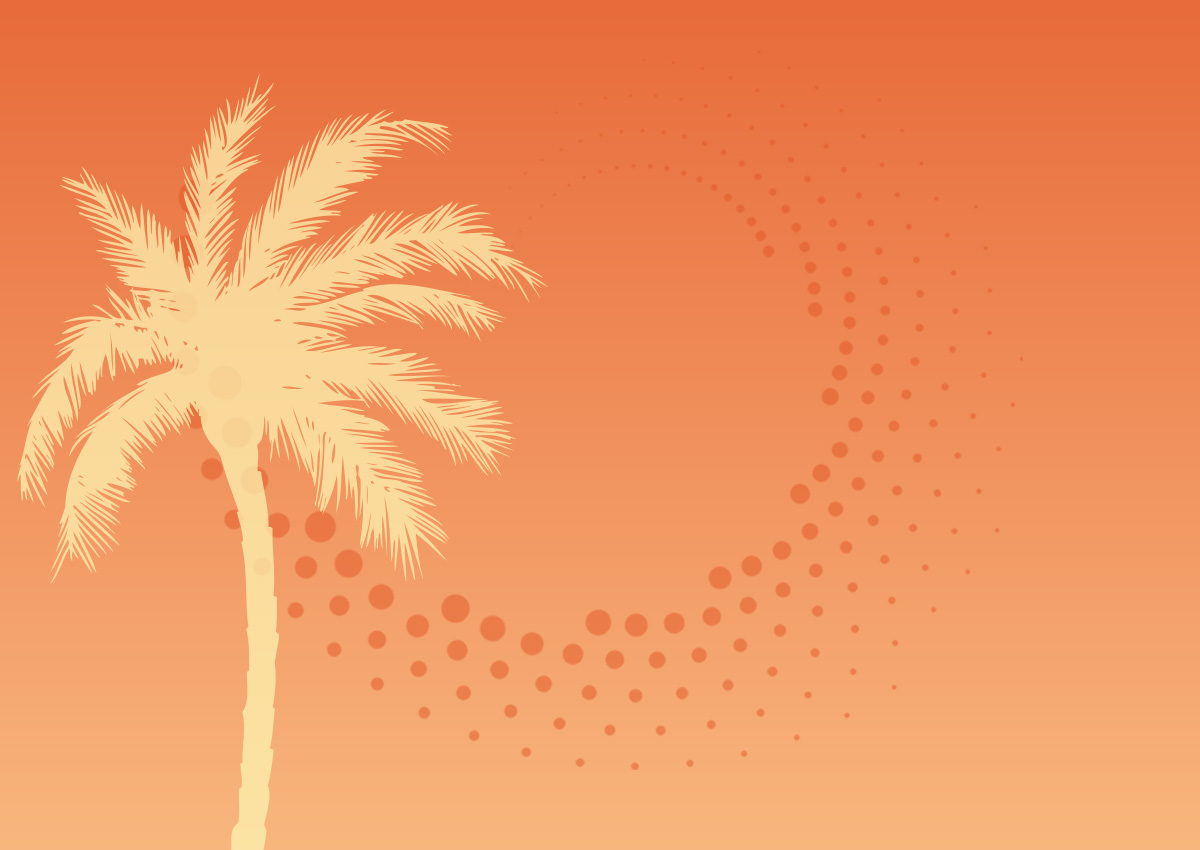 Orange Palm Background